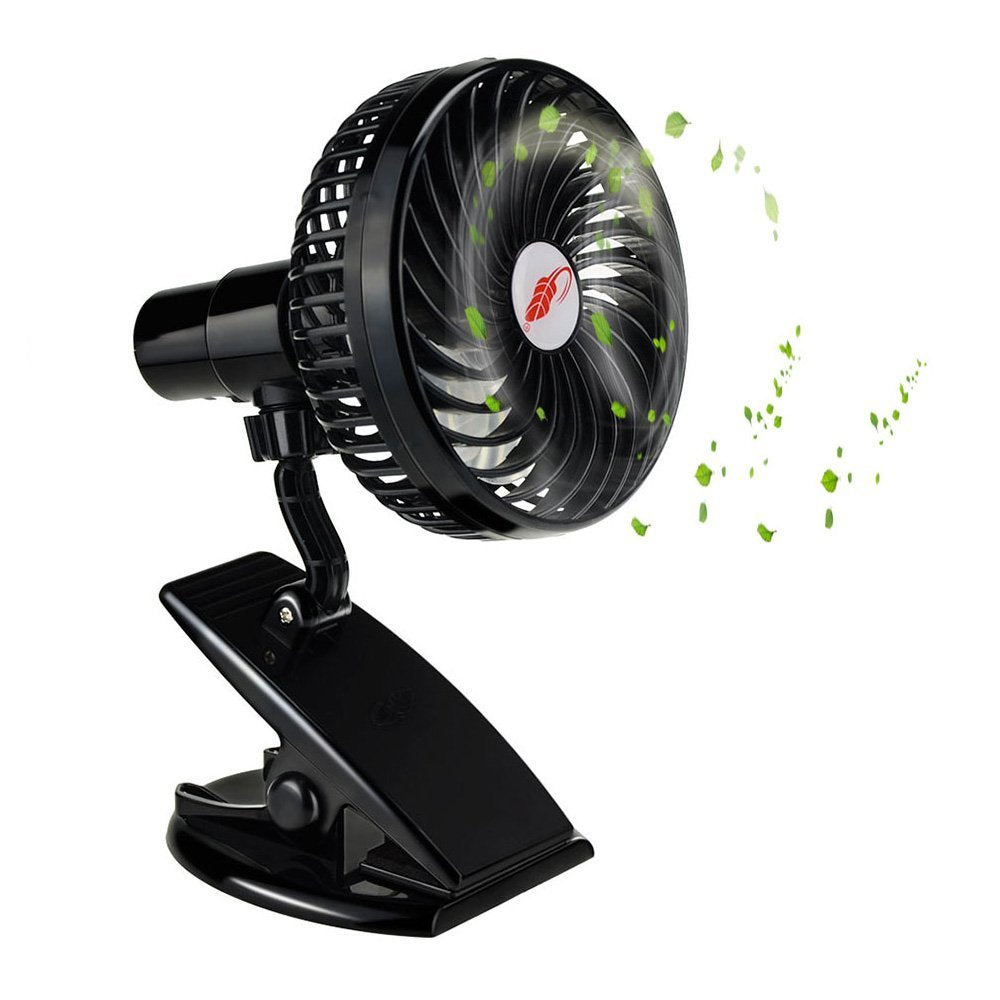 Mini Rechargeable Clip Fan  Silent USB Fan with 3 Speeds for Desk & Baby Stroller