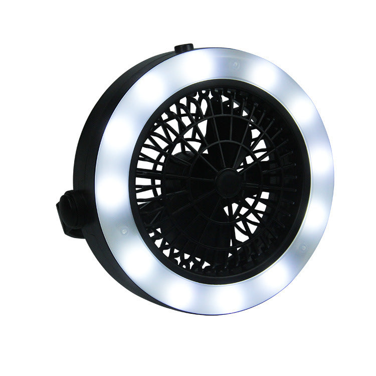 Rechargeable Camping Fan with LED Light  Waterproof, Portable & Multi-Function Outdoor Tent Lamp