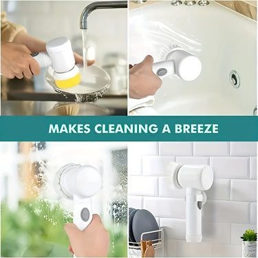 Electric Spin Cleaning Brush USB Rechargeable Handheld Power Scrubber
