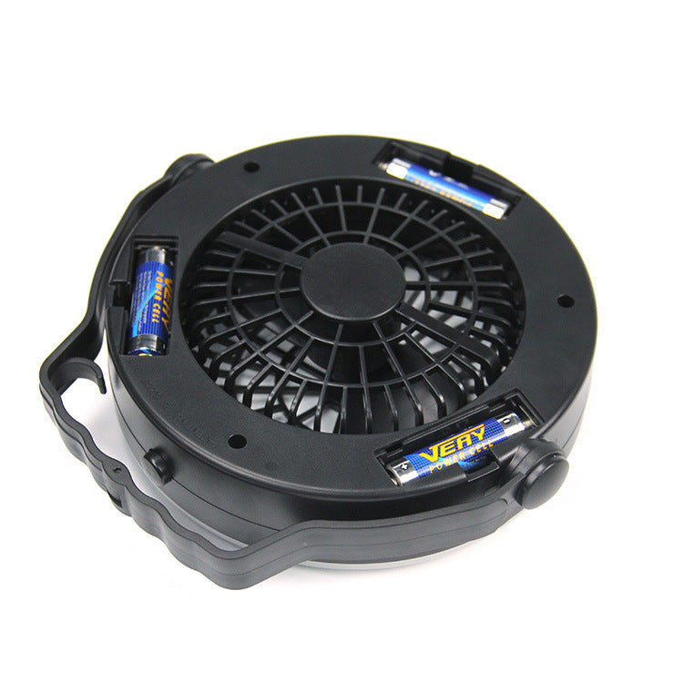 Rechargeable Camping Fan with LED Light  Waterproof, Portable & Multi-Function Outdoor Tent Lamp