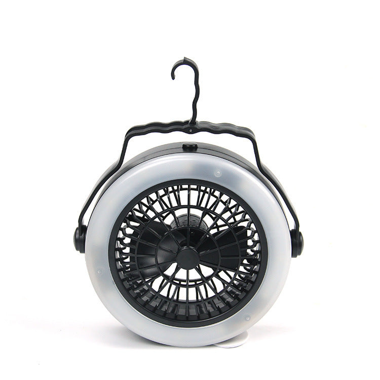 Rechargeable Camping Fan with LED Light  Waterproof, Portable & Multi-Function Outdoor Tent Lamp