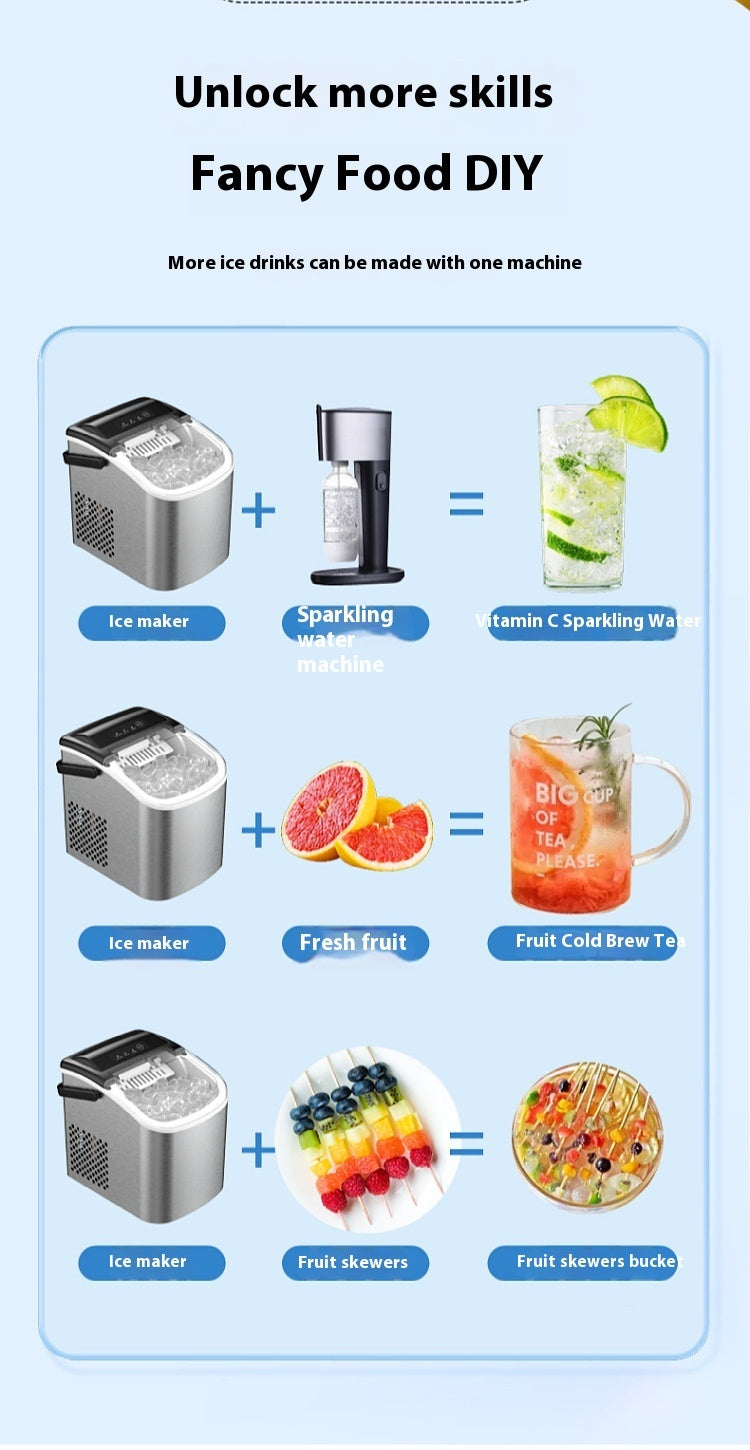 Portable Home Ice Maker Machine  Compact Countertop Ice Maker