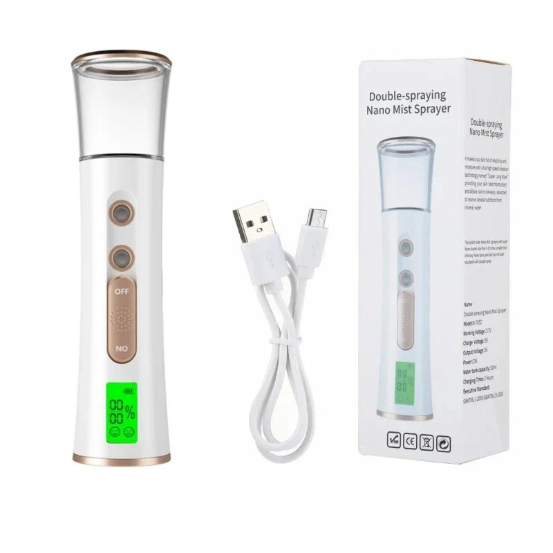 Mini Facial Steamer Mist Sprayer Nano Mister Hydrating Face Mist Spray Bottle Spa Skin Care Moisturizing Beauty Spray Hydrating
