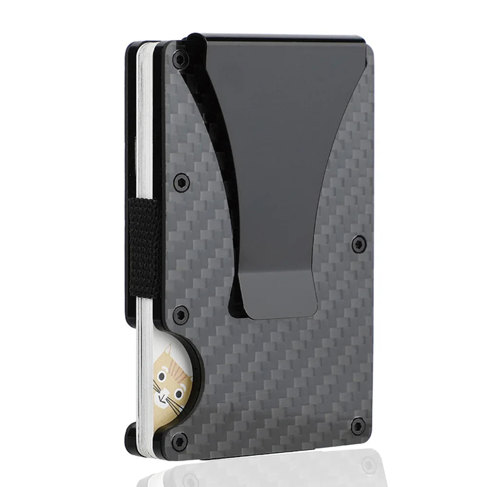 RFID Clip Metal Wallet Blocking Aluminum Minimalist Credit Card Holder Money Wallets 2024 All Color Slim Business Bank Id Case