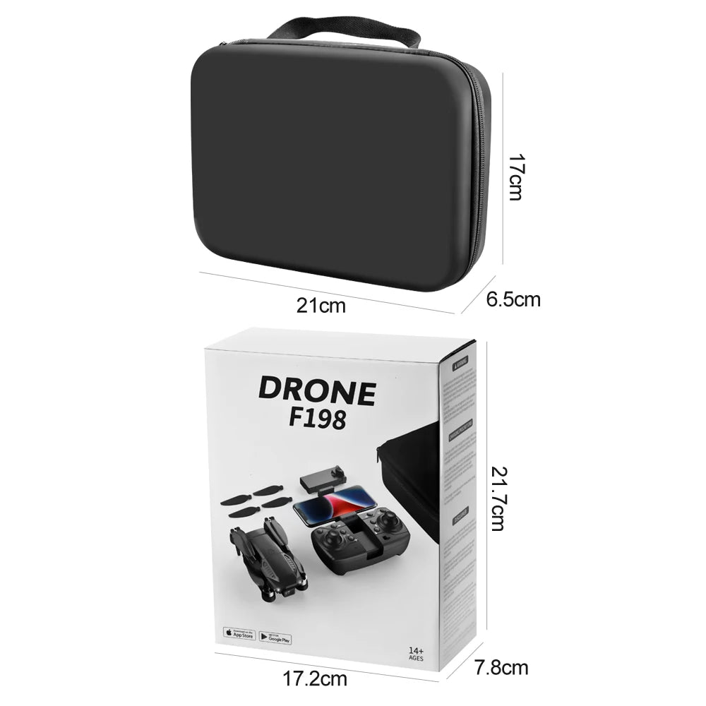 F198 Drone WIFI FPV HD Aerial Photography Wide Angle Dual Camera Professional With 1080P Brushless RC Foldable Quadcopter