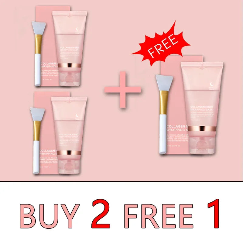 Korean Collagen Wrapping Peel Off Facial Mask Elasticity Hydration Reduces Sagging Dullness Hydrolyzed Collagen Skin Care