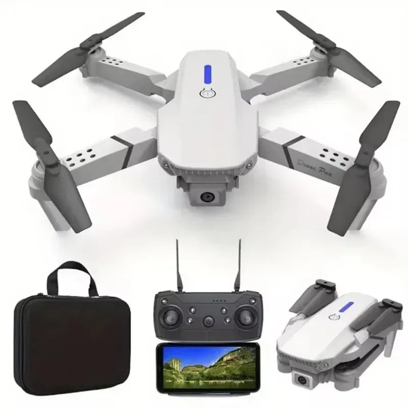 2025 E88Pro RC Drone 4K Professinal With 3 Battery 1080P Wide Angle HD Camera Foldable Helicopter WIFI FPV Height Hold Gift Toy