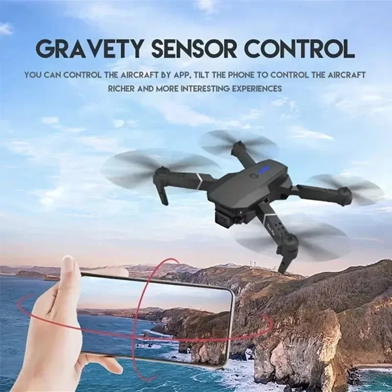 2025 E88Pro RC Drone 4K Professinal With 3 Battery 1080P Wide Angle HD Camera Foldable Helicopter WIFI FPV Height Hold Gift Toy