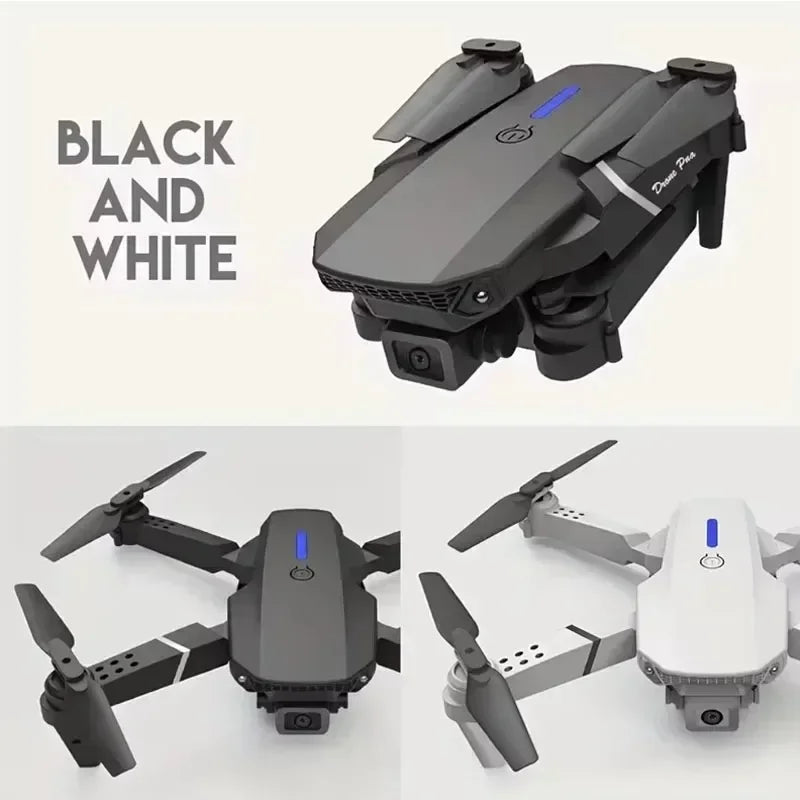 E88Pro RC Drone 4K Professinal 3 Batteries With 1080P Wide Angle Dual HD Camera Foldable RC Helicopter WIFI FPV Height Hold