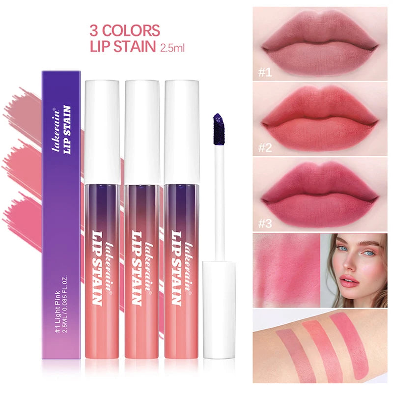 Lip Stain Tear-Off Natural Matte Waterproof Tattoo Dyed Transfer Resistant Lip Tint Gloss Peel Off Purple Liquid LipstickMakeup