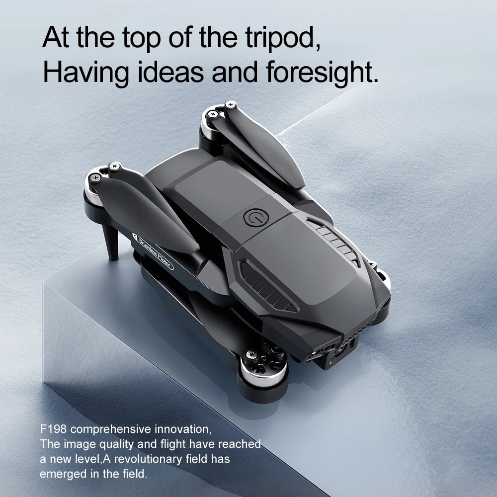 F198 Drone WIFI FPV HD Aerial Photography Wide Angle Dual Camera Professional With 1080P Brushless RC Foldable Quadcopter