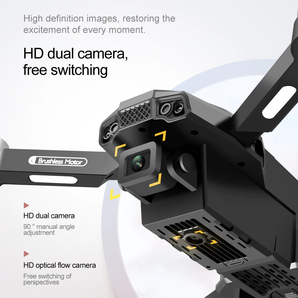 F198 Drone WIFI FPV HD Aerial Photography Wide Angle Dual Camera Professional With 1080P Brushless RC Foldable Quadcopter