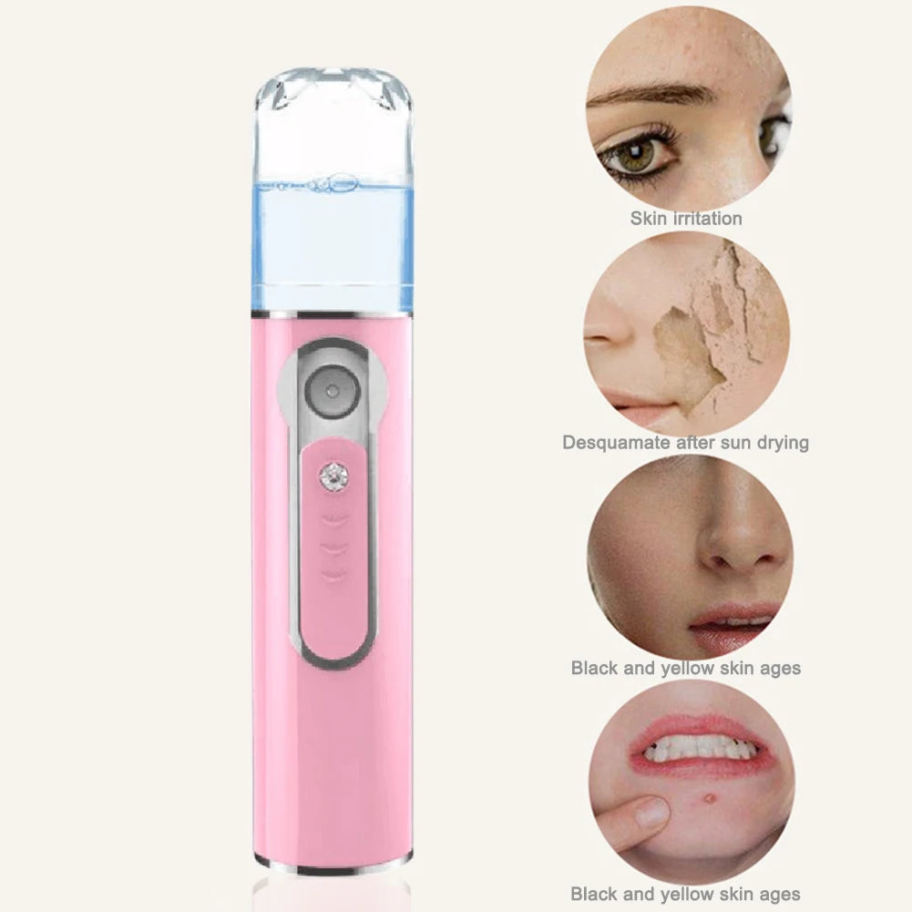 Nanomister Lashes Sprayer Nebulizer Machine For Eyelashes Mini Face Steamer Sprayer Portable Hydrating Nanometer Mist Nebulizer