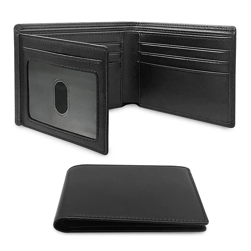 Slim Minimalist Tri-Fold Wallet Carbon Fiber RFID Blocking Men's  Wallet With ID Window and 9 Card Slots
