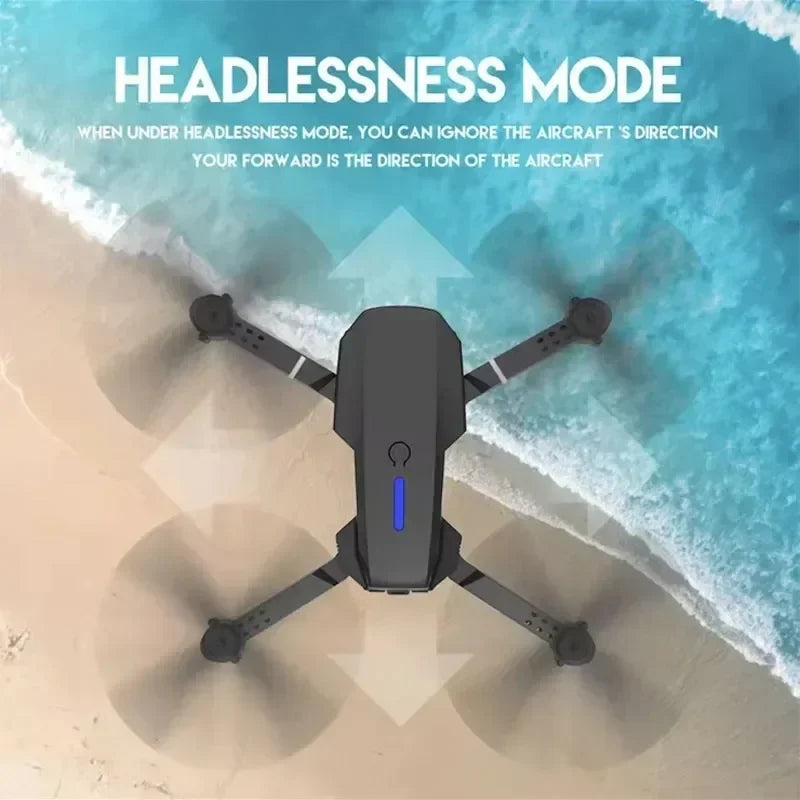 E88Pro RC Drone 4K Professinal 3 Batteries With 1080P Wide Angle Dual HD Camera Foldable RC Helicopter WIFI FPV Height Hold