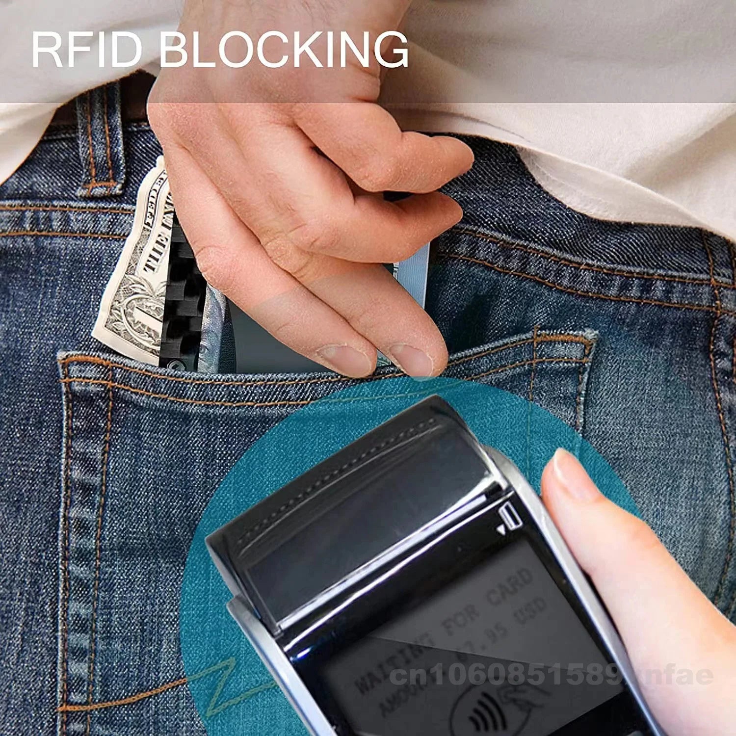 RFID Clip Metal Wallet Blocking Aluminum Minimalist Credit Card Holder Money Wallets 2024 All Color Slim Business Bank Id Case