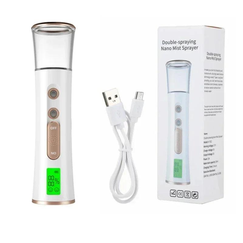 Nano Facial Steamer Mini Portable Humidifier Nano Mister Facial Steamer Beauty Spray Hydrating Apparatus Cold Spray Apparatus