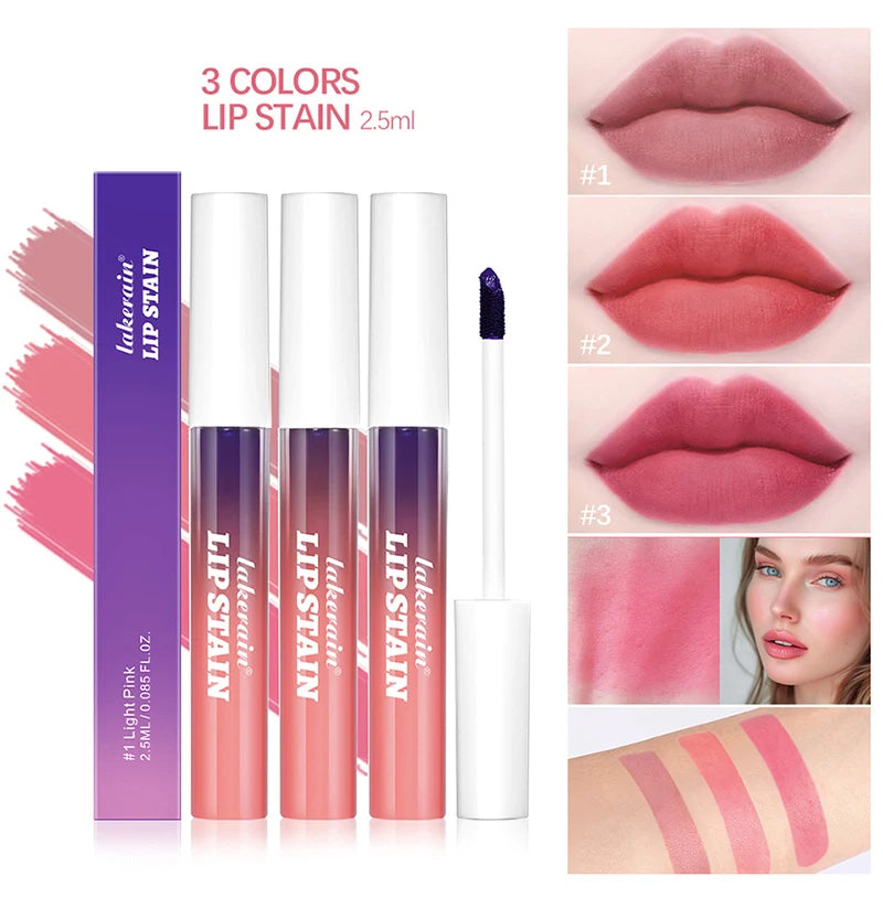 Lip Stain Tear-Off Natural Matte Waterproof Tattoo Dyed Transfer Resistant Lip Tint Gloss Peel Off Purple Liquid LipstickMakeup