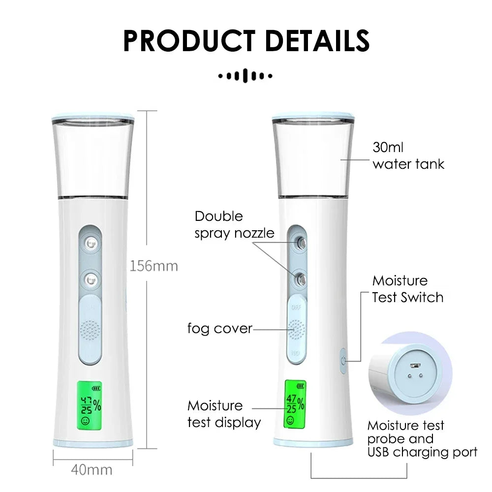 Nano Facial Steamer Mini Portable Humidifier Nano Mister Facial Steamer Beauty Spray Hydrating Apparatus Cold Spray Apparatus