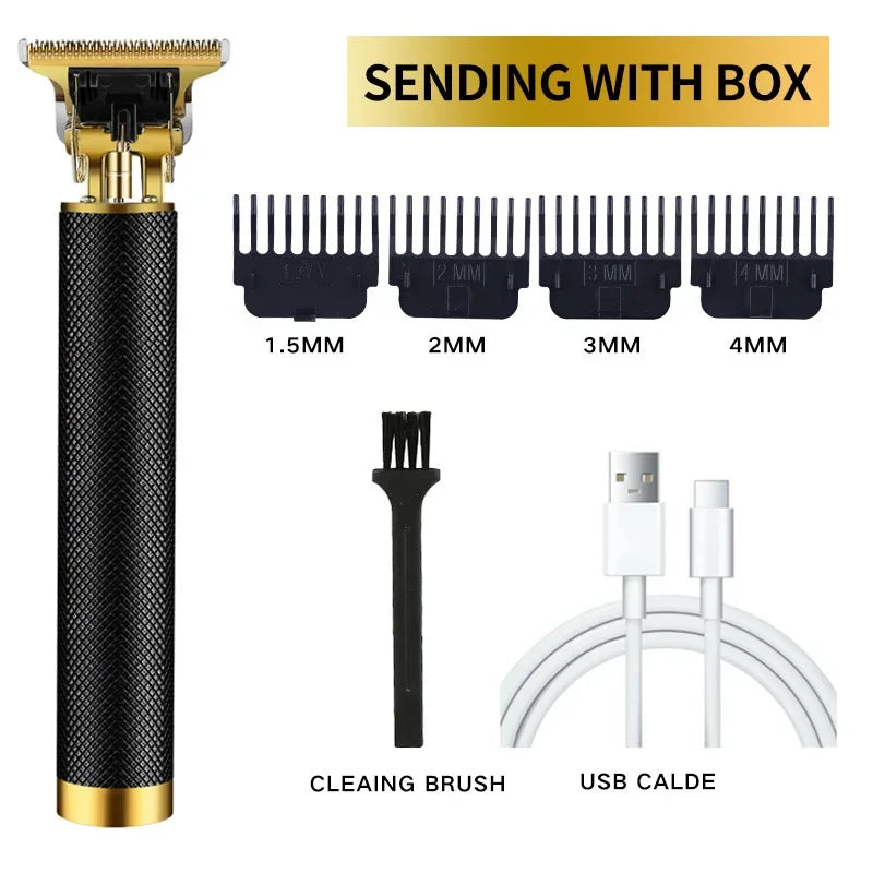 2024 New Vintage T9 Hair Cutting Machine Men's Hot Sale Electric Shaver Rechargeable Hair Trimmer Beard Clipper Barber Hair Cut