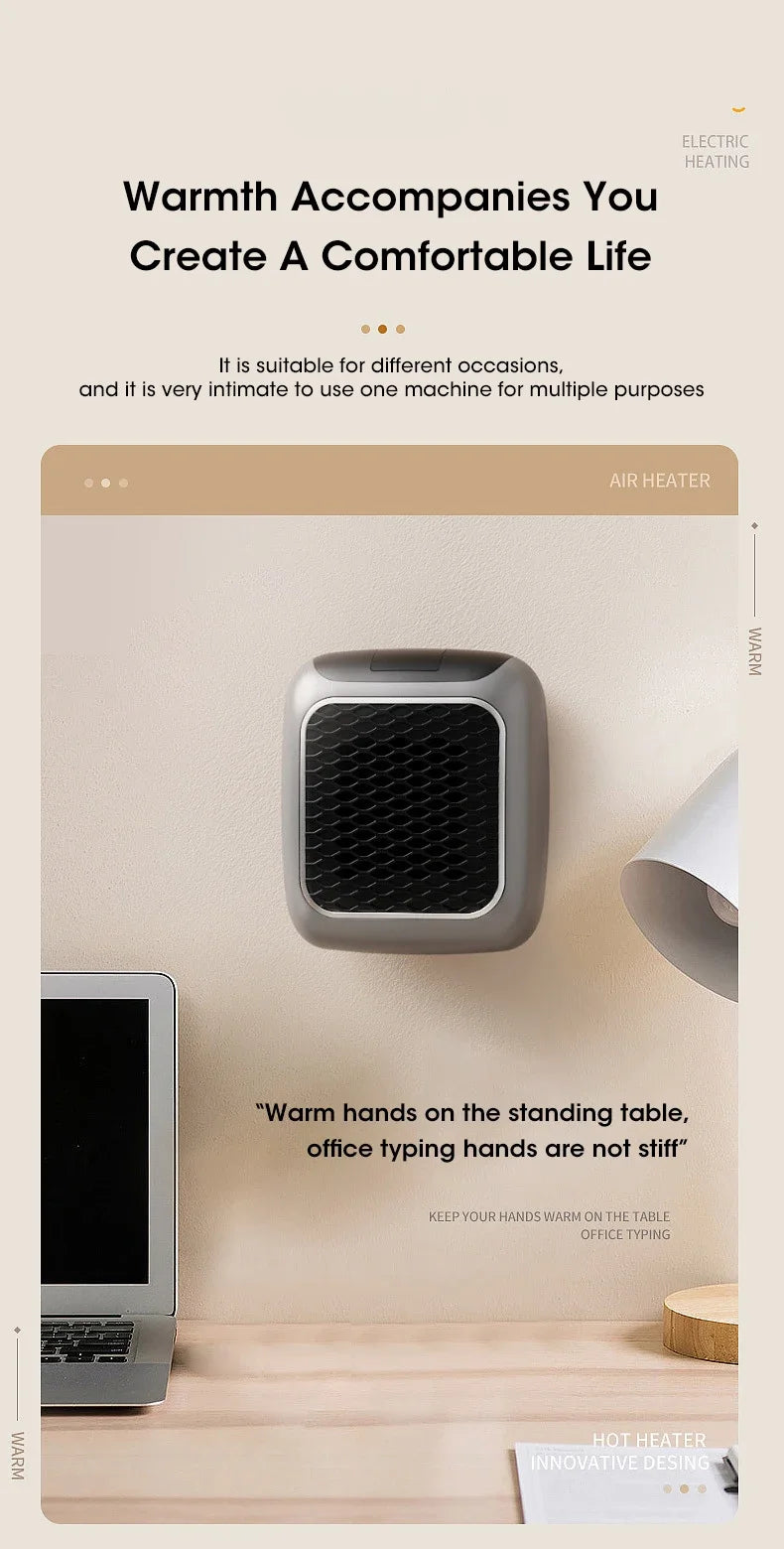 Electric Heater Home Appliance Heating Furnace Portable Heater Plug-in Room Heater Mini Radiator Remote Heating 500W