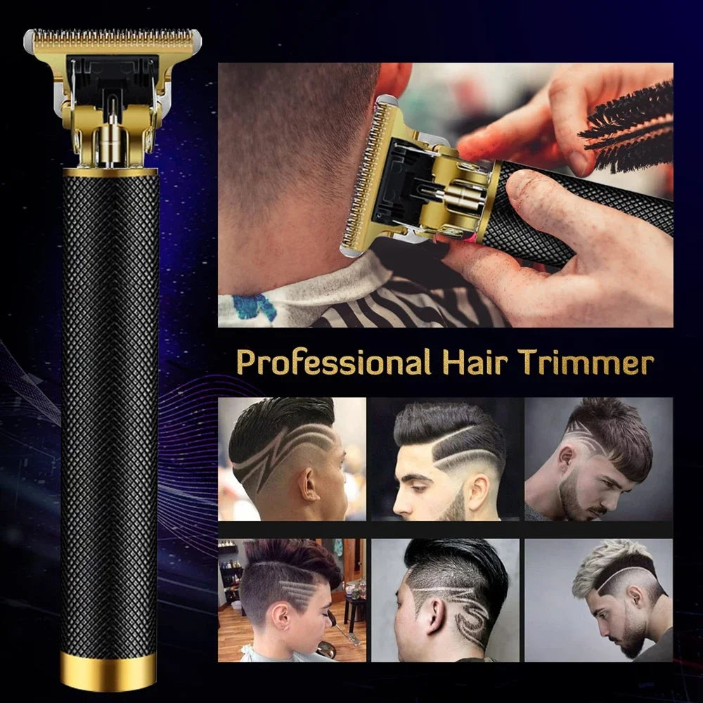 2024 New Vintage T9 Hair Cutting Machine Men's Hot Sale Electric Shaver Rechargeable Hair Trimmer Beard Clipper Barber Hair Cut