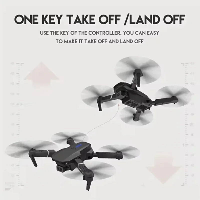 2025 E88Pro RC Drone 4K Professinal With 3 Battery 1080P Wide Angle HD Camera Foldable Helicopter WIFI FPV Height Hold Gift Toy