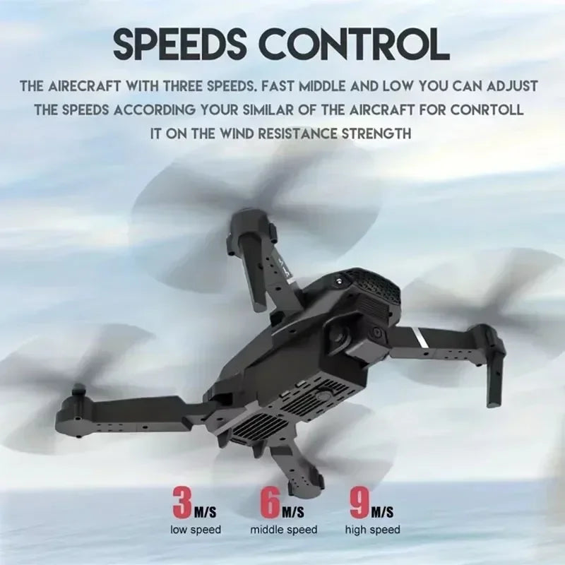 2025 E88Pro RC Drone 4K Professinal With 3 Battery 1080P Wide Angle HD Camera Foldable Helicopter WIFI FPV Height Hold Gift Toy