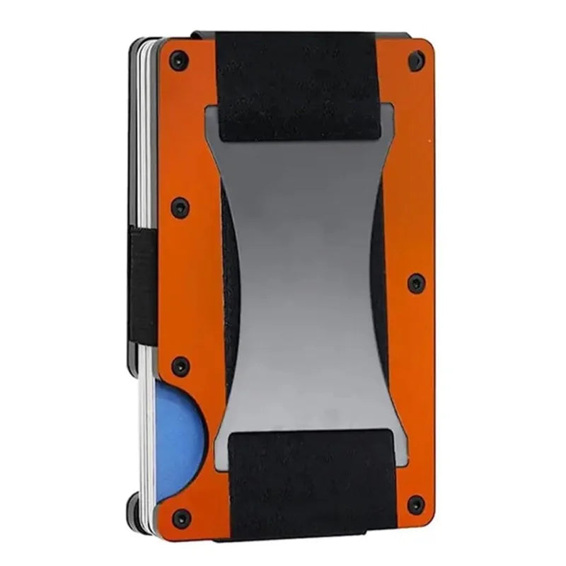 RFID Clip Metal Wallet Blocking Aluminum Minimalist Credit Card Holder Money Wallets 2024 All Color Slim Business Bank Id Case