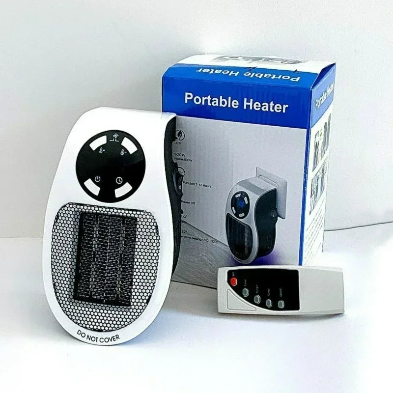 Electric Heater Home Appliance Heating Furnace Portable Heater Plug-in Room Heater Mini Radiator Remote Heating 500W