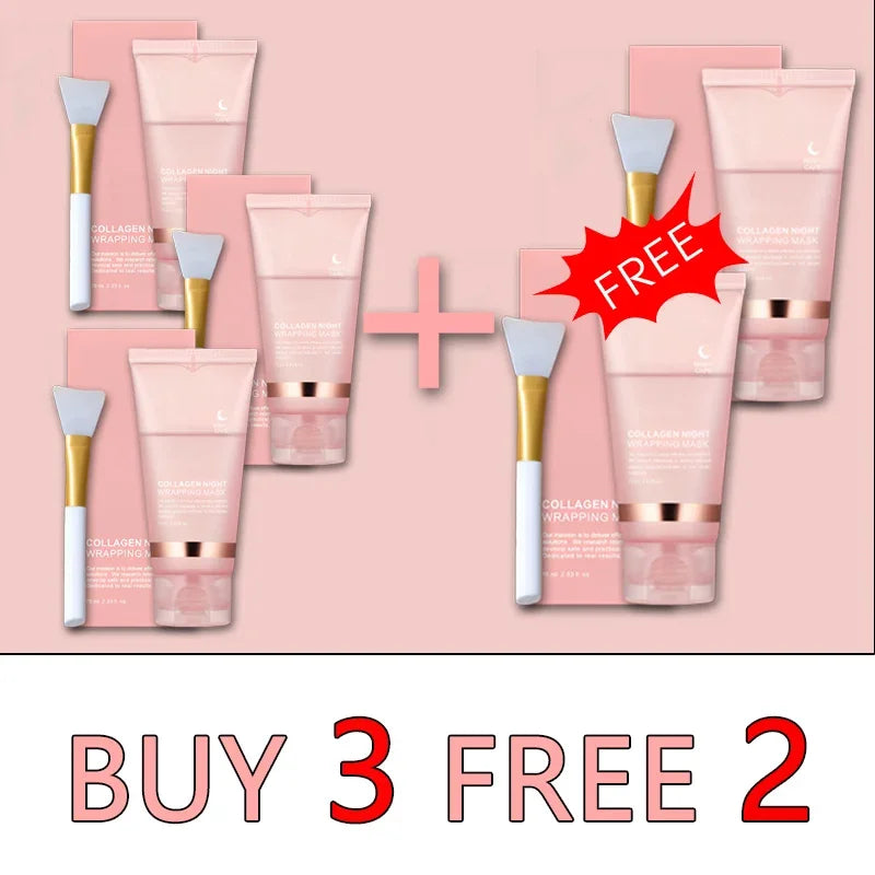 Korean Collagen Wrapping Peel Off Facial Mask Elasticity Hydration Reduces Sagging Dullness Hydrolyzed Collagen Skin Care