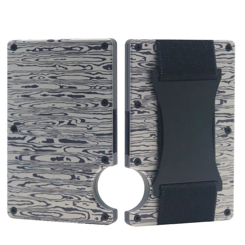 RFID Clip Metal Wallet Blocking Aluminum Minimalist Credit Card Holder Money Wallets 2024 All Color Slim Business Bank Id Case