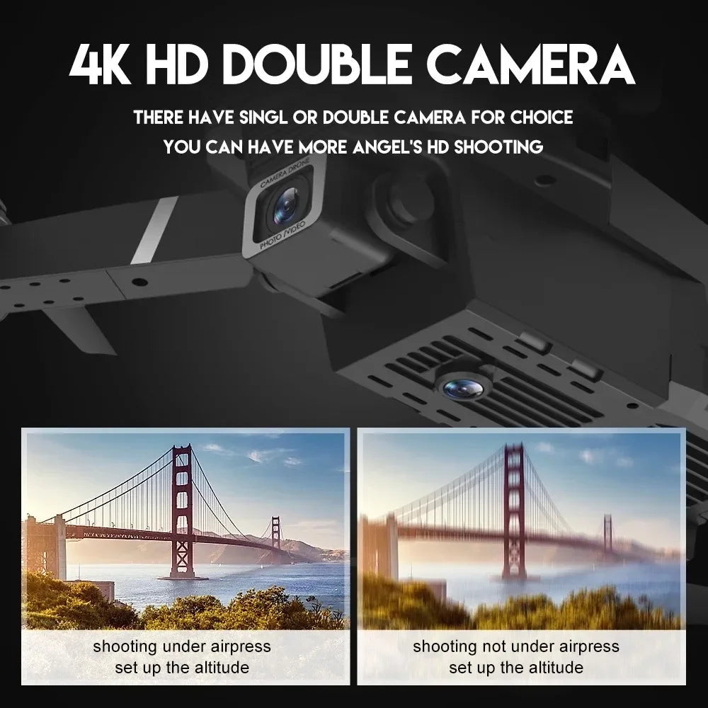 2025 E88Pro RC Drone 4K Professinal With 3 Battery 1080P Wide Angle HD Camera Foldable Helicopter WIFI FPV Height Hold Gift Toy