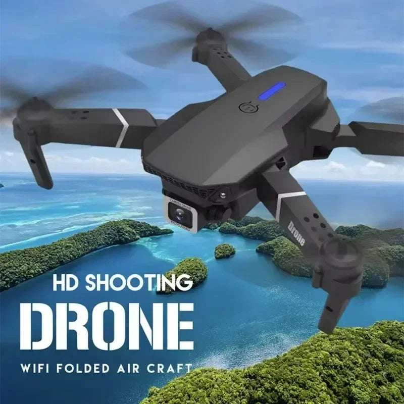 E88Pro RC Drone 4K Professinal 3 Batteries With 1080P Wide Angle Dual HD Camera Foldable RC Helicopter WIFI FPV Height Hold