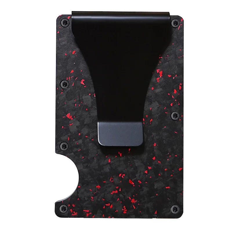 RFID Clip Metal Wallet Blocking Aluminum Minimalist Credit Card Holder Money Wallets 2024 All Color Slim Business Bank Id Case