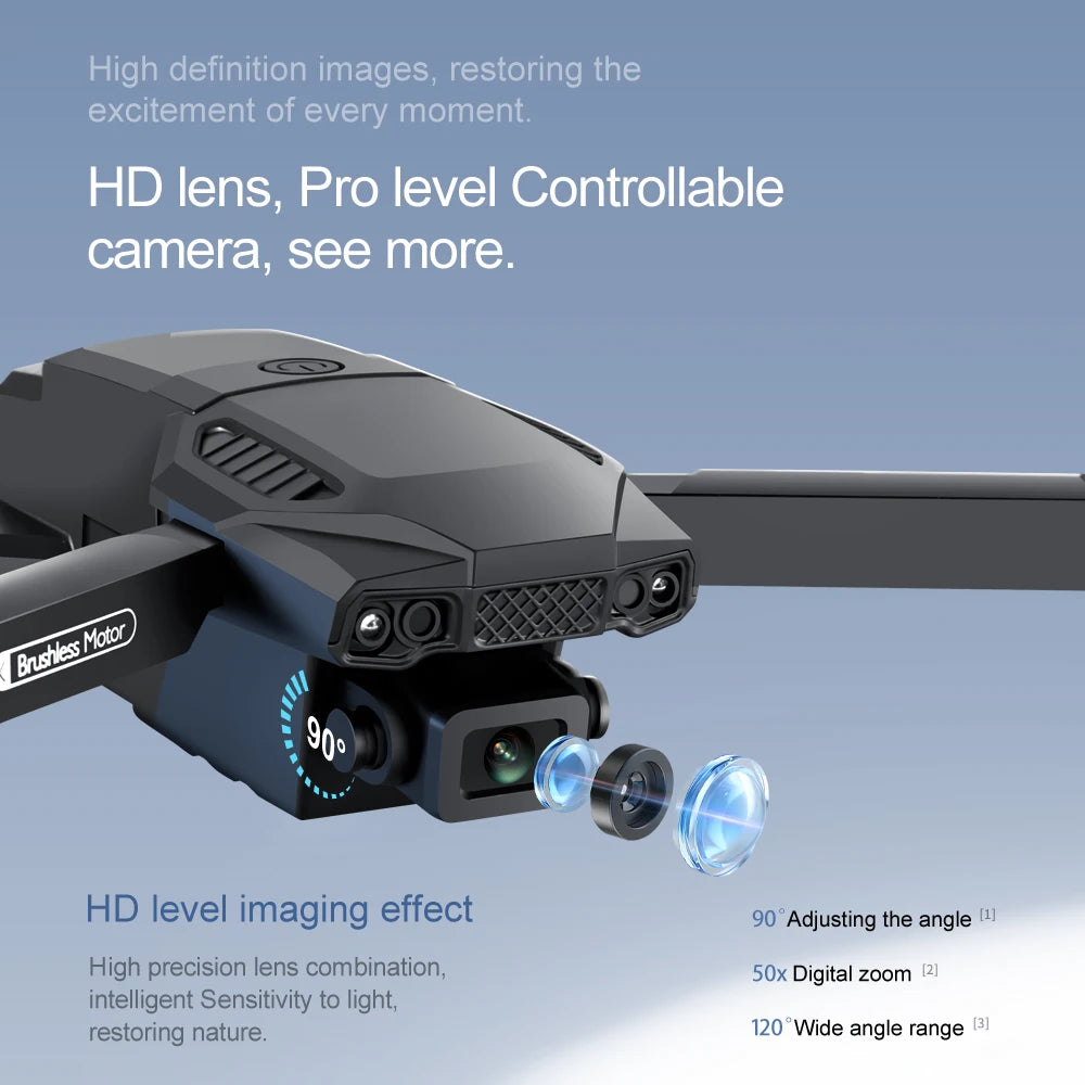 F198 Drone WIFI FPV HD Aerial Photography Wide Angle Dual Camera Professional With 1080P Brushless RC Foldable Quadcopter