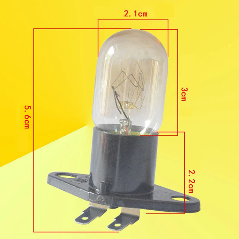Household 250V 20W LED Microwave Oven Lighting Bulb Small Appliance Bulb With Base For Oven Stove Refrigerator Non-Dimmable E14
