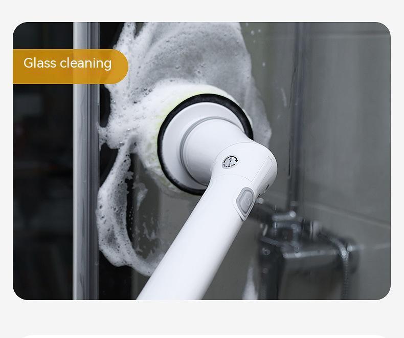 Electric Spin Scrubber  Long Handle Cleaning Brush