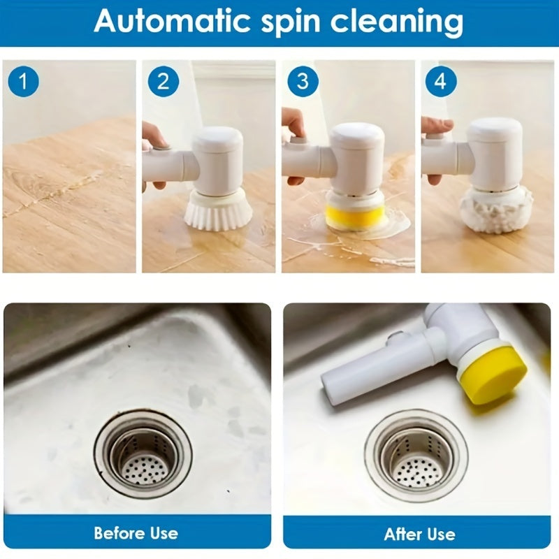 Electric Spin Cleaning Brush USB Rechargeable Handheld Power Scrubber
