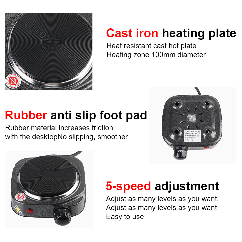 Multifunctional Kitchen Appliance Mini Electric Heater Stove Hot Cooker Plate Milk Water Coffee Heating Furnace 500W 220V